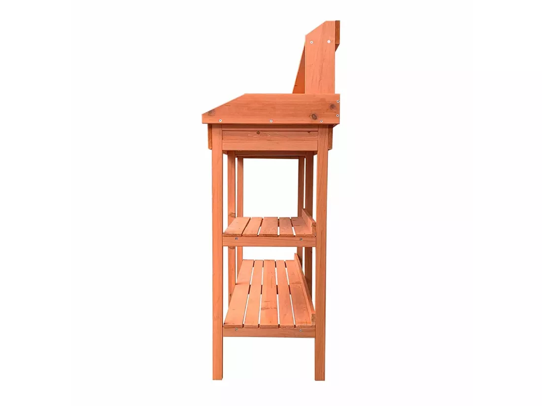 Table de Préparation Jardinage Gardiun Kalvin 44x116x125 cm Bois Naturel