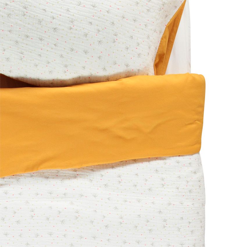 Parure de lit avec housse de couette et taie d'oreiller Natural cocoon - Moutarde