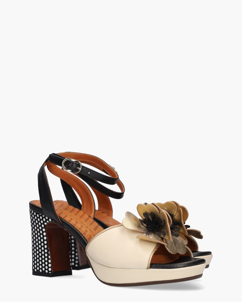 Chie Mihara Kaski48 Beige/Zwart Damessandalen