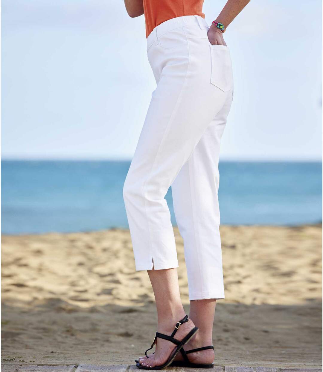 Pantalon 7/8e en Coton Stretch