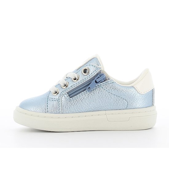 Baskets basses cœurs brillants   Bleu        de               P'tit Bisou premiers pas