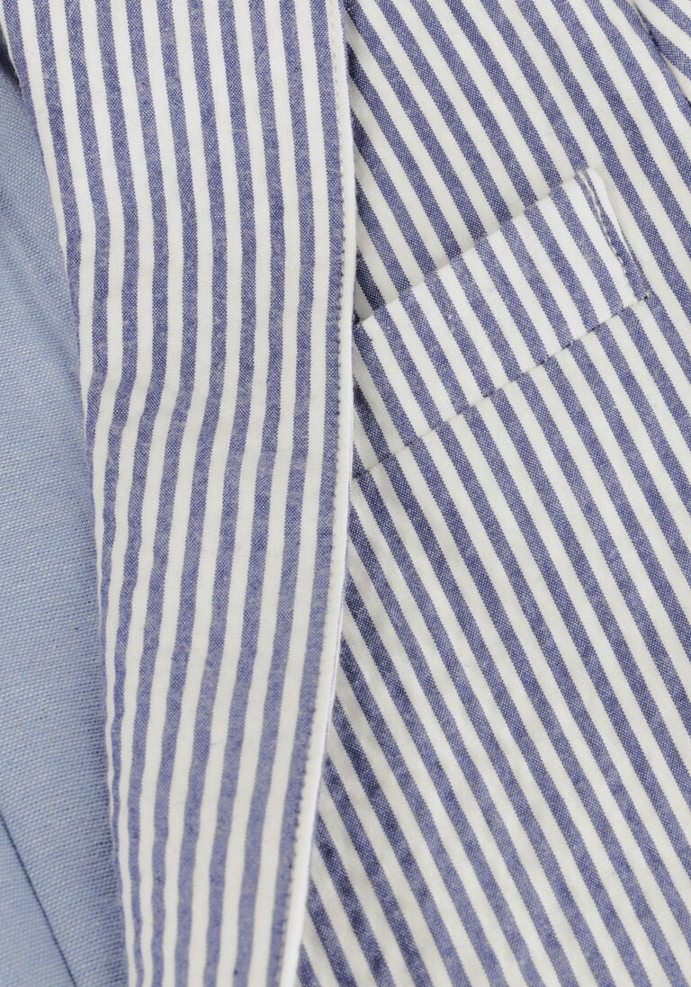 SCOTCH & SODA lichtblauwe scotch & soda colbert seersucker stripe blazer