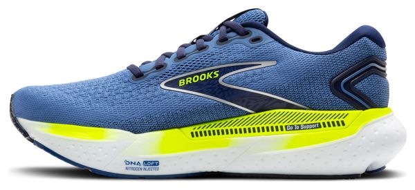 Chaussures Running Brooks Glycerin GTS 21 Bleu/Jaune Homme
