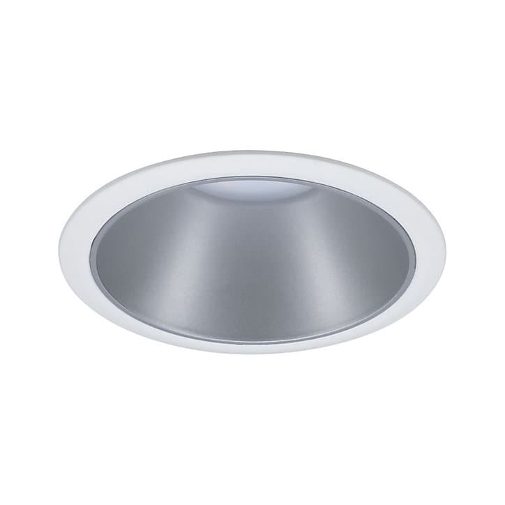 3 spots encastrables Cole LED intégrée blanc chaud IP44 3x470lm Ø8cm argent finition blanche Paulmann