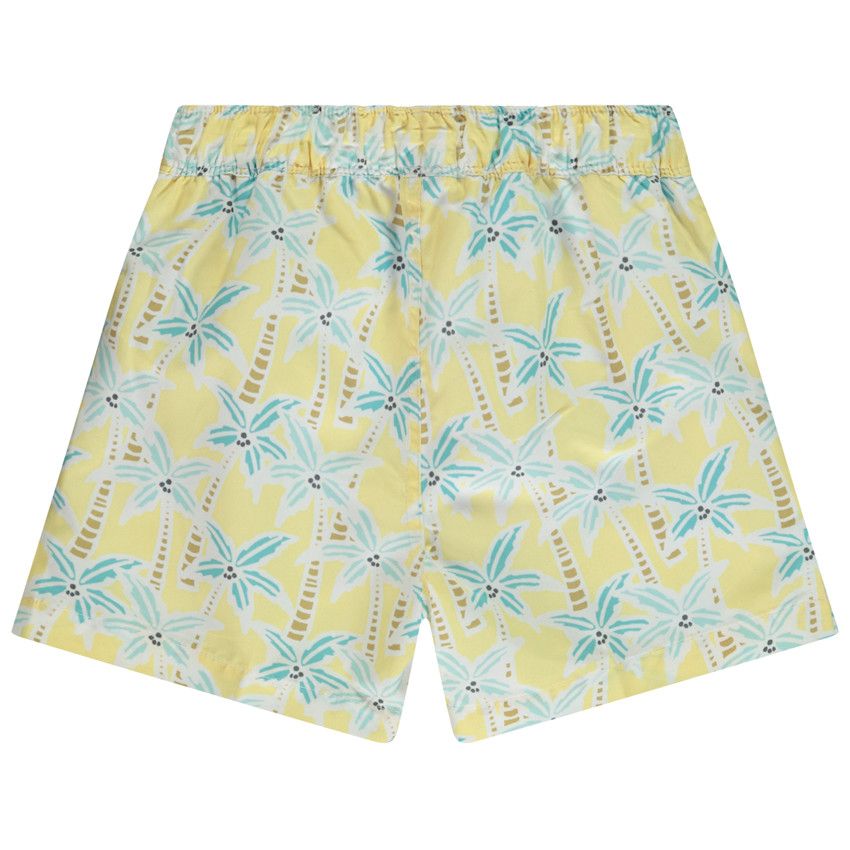 Short de bain imprimé palmiers pour garçon - Jaune