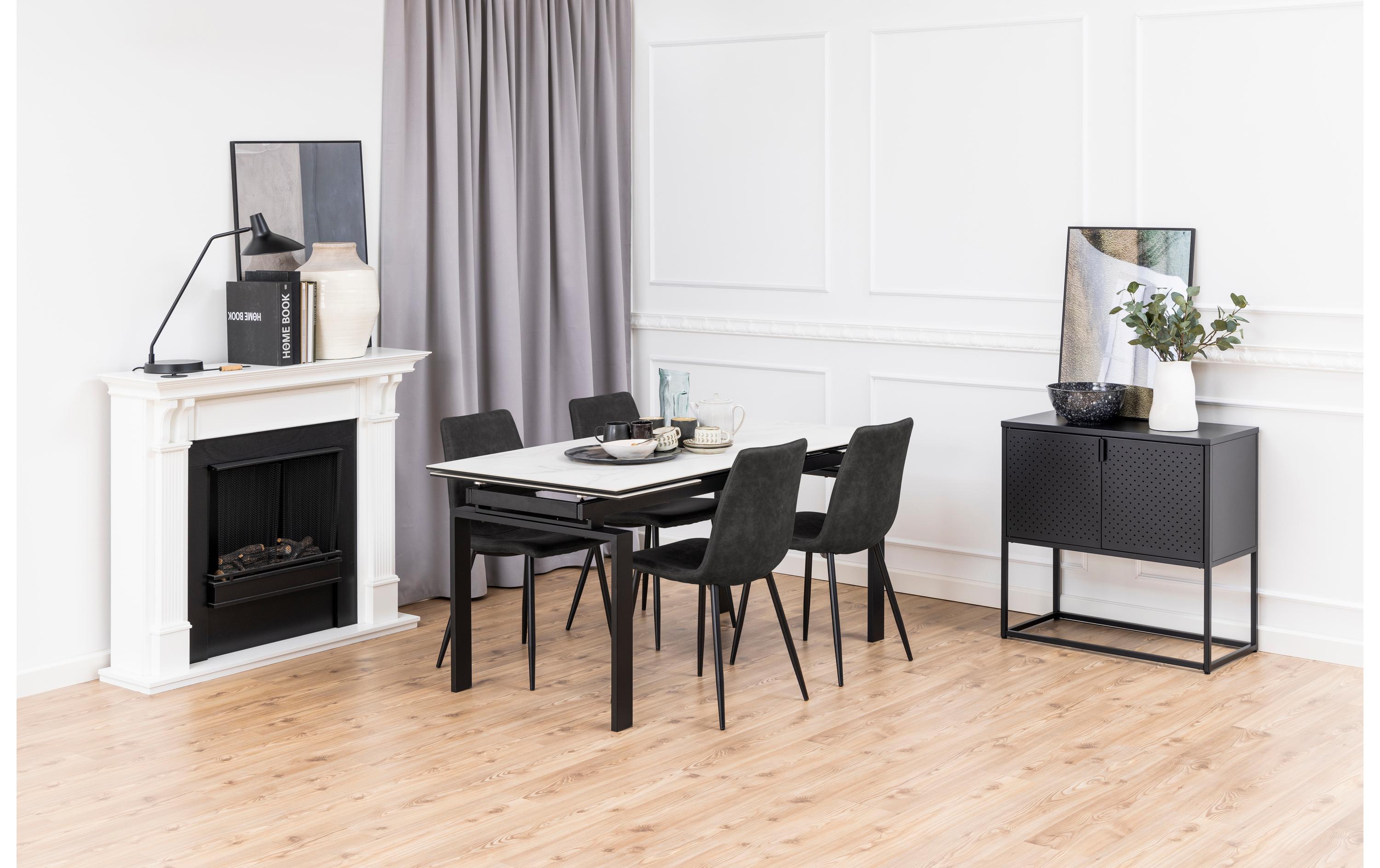 Sideboard Newton 82 x 40 x 80 cm, Schwarz<br>Kommode