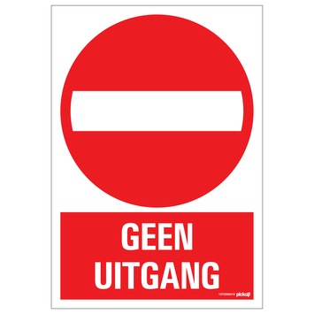 Pickup bord geen uitgang 23x33 cm