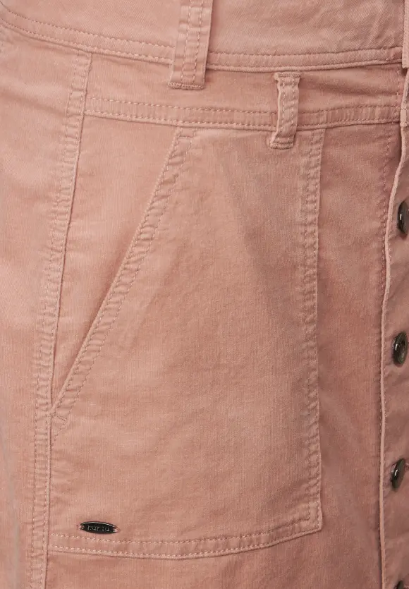 Cordrock mit Knopfleiste - dull legend rose