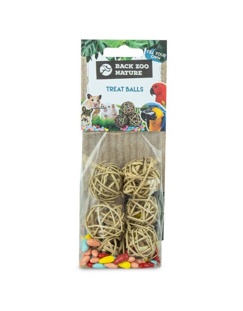 Back Zoo Nature Fill Your Own Treat Balls - Vogelspeelgoed - ca. 4 cm 6 stuks