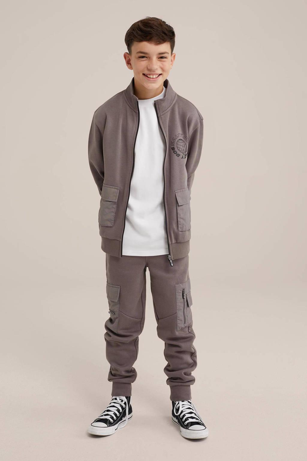 WE Fashion sweatvest grijs