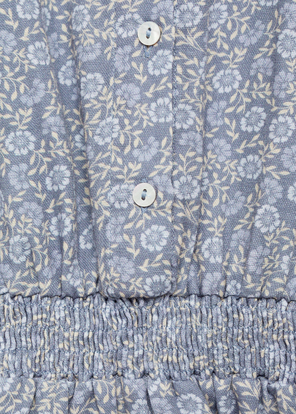 Mango Kids gebloemde jurk middenblauw