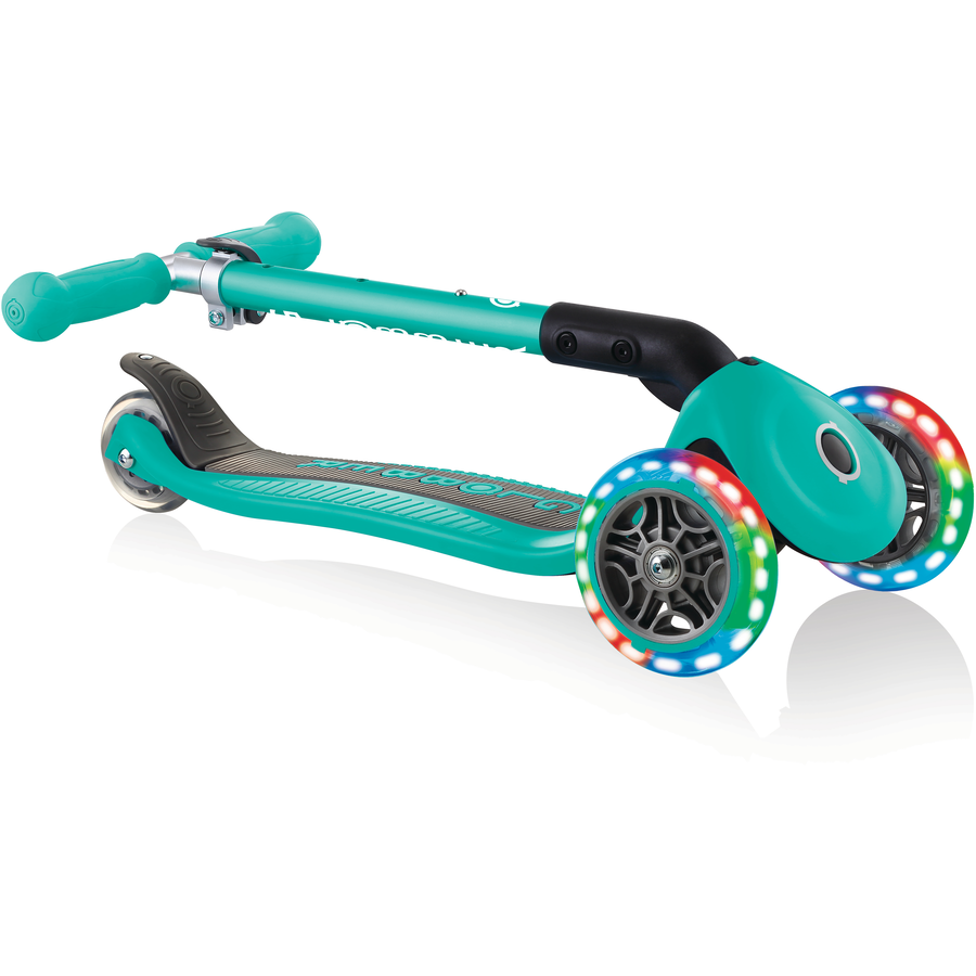 GLOBBER JUNIOR FOLDABLE LIGHTS türkis, mit Leuchtrollen