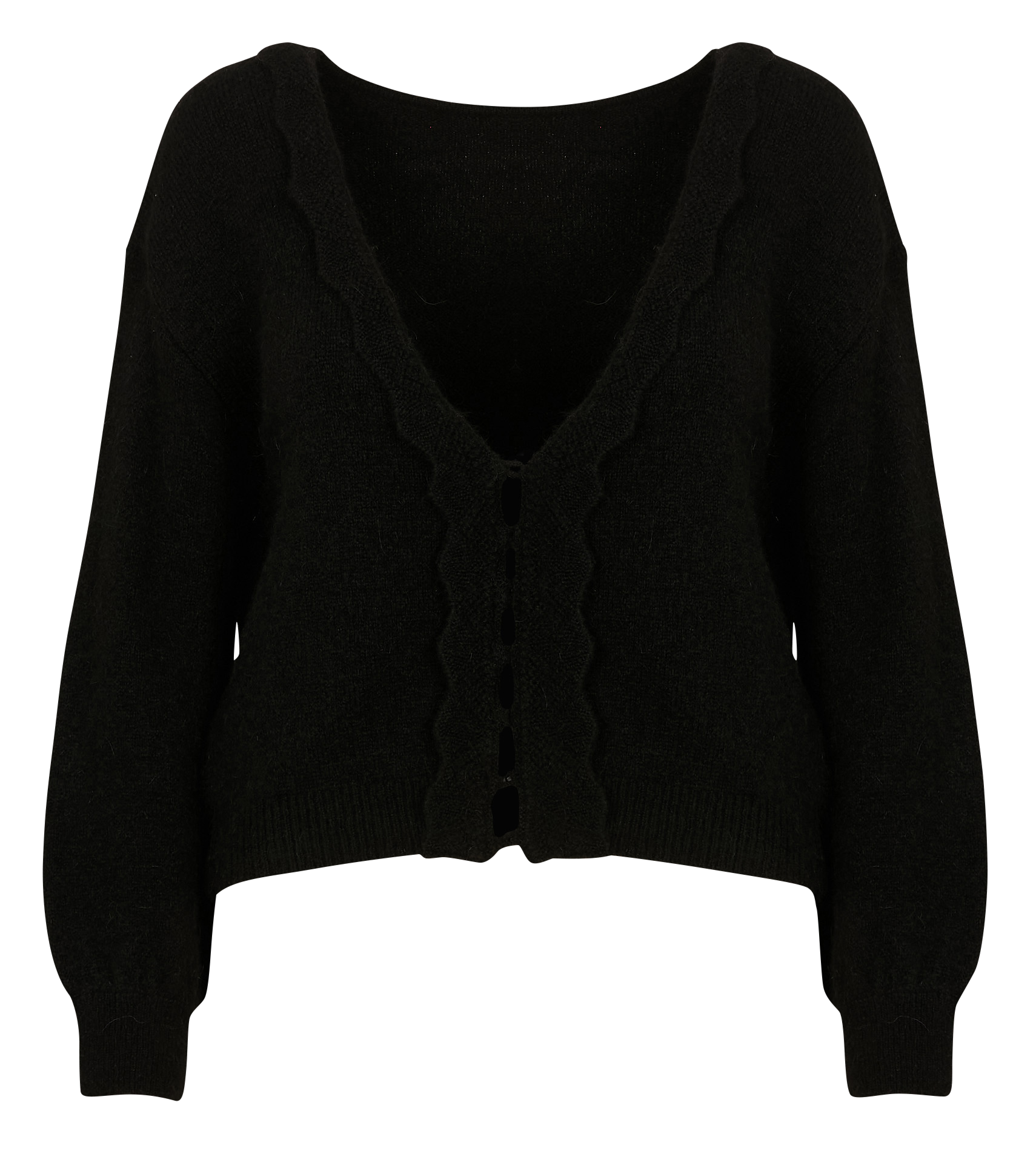 TAIGA - Cardigan encolure V | Noir