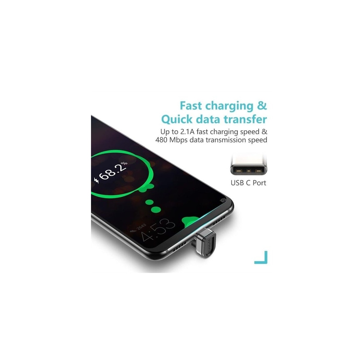 USB Type-C Hurtigladekabelkabel - 2m
