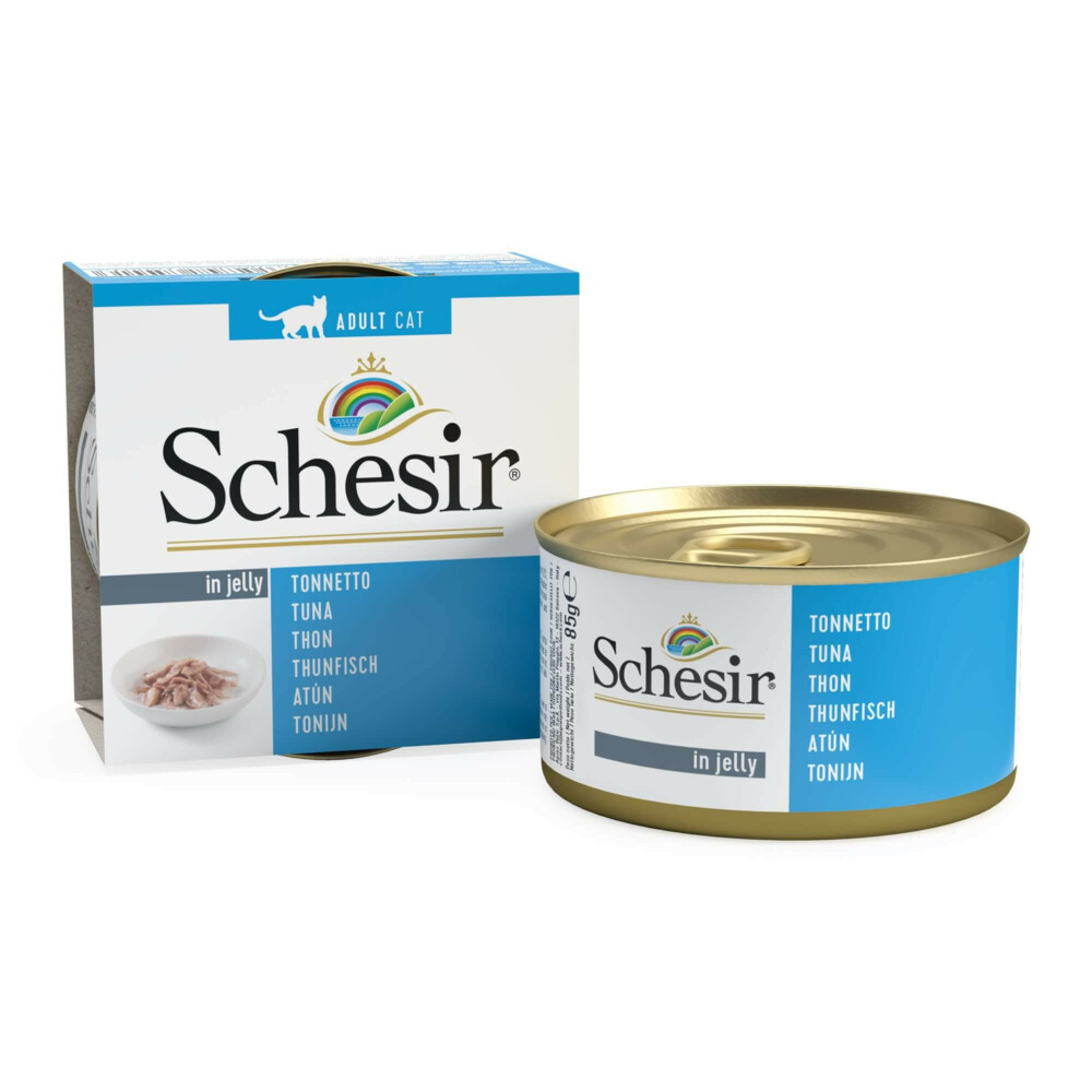 14x Schesir Kattenvoer Tonijn in Gelei85 gr
