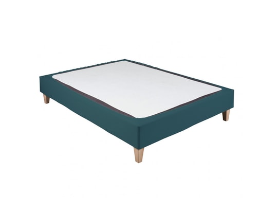 TERRE DE NUIT - Cache sommier Cache-sommier coton jersey bleu canard 70x200