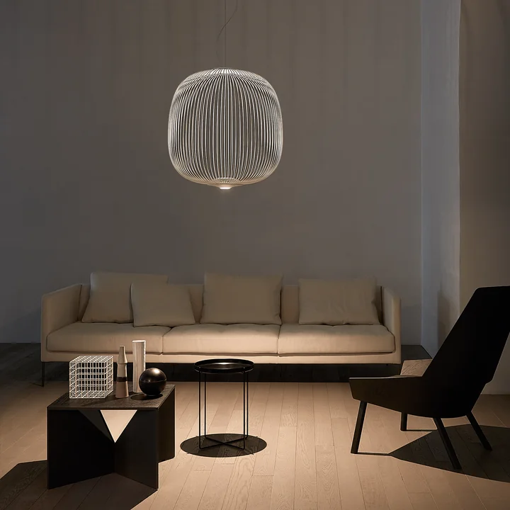 Foscarini - Spokes LED Pendelleuchte 2, piccola, weiss