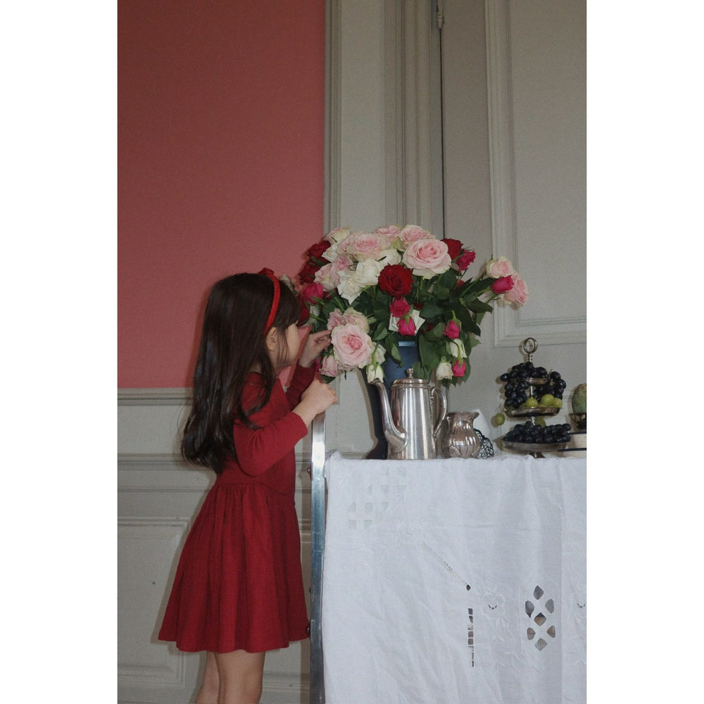 Køb Konges Sløjd Red/Glitter Fløjl Sløjfe Hairbrace