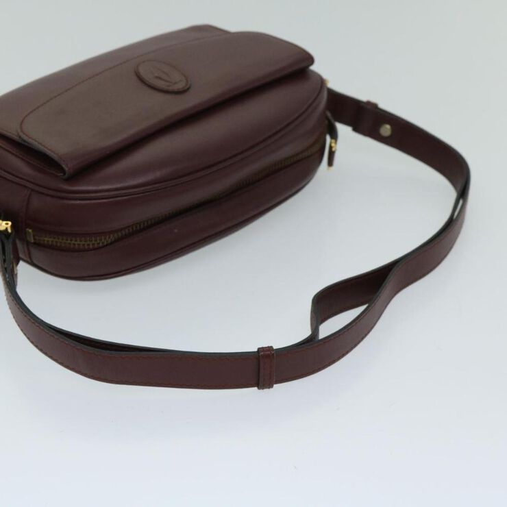 Cartier Vintage Cartier Shoulder Bag Burgundy