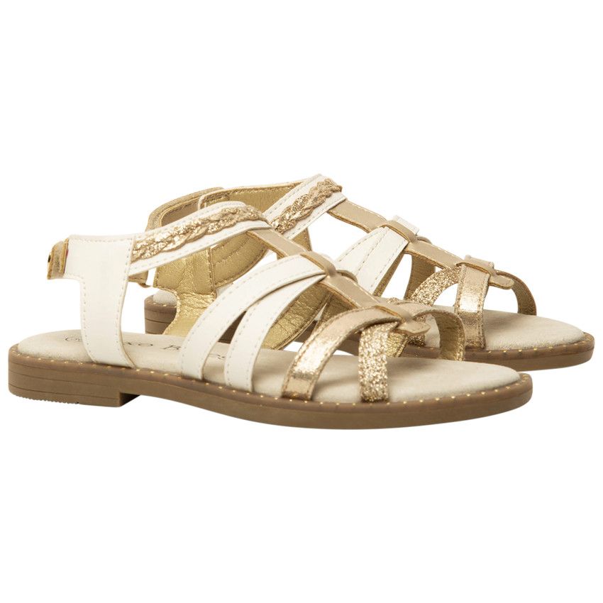Nu-pieds à brides fantaisie pour fille - Blanc