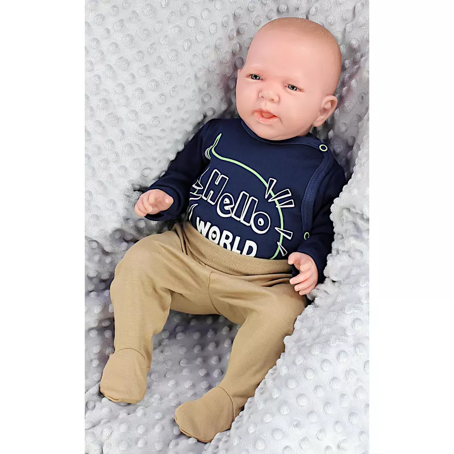 TupTam Baby Langarm Wickelbody 5er Pack beigeblau