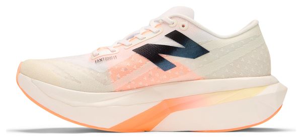 Chaussures Running New Balance FuelCell SuperComp Elite v4 Blanc/Orange Femme