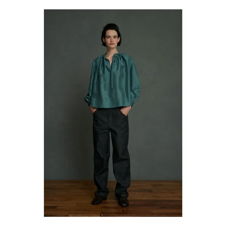 Soeur Blouse Univers Soie | Vert canard