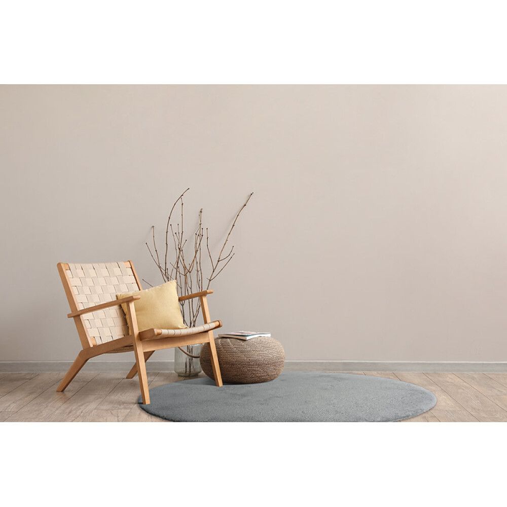 GULVTEPPE SOFT TOUCH Ø130CM GRÅBLÅ