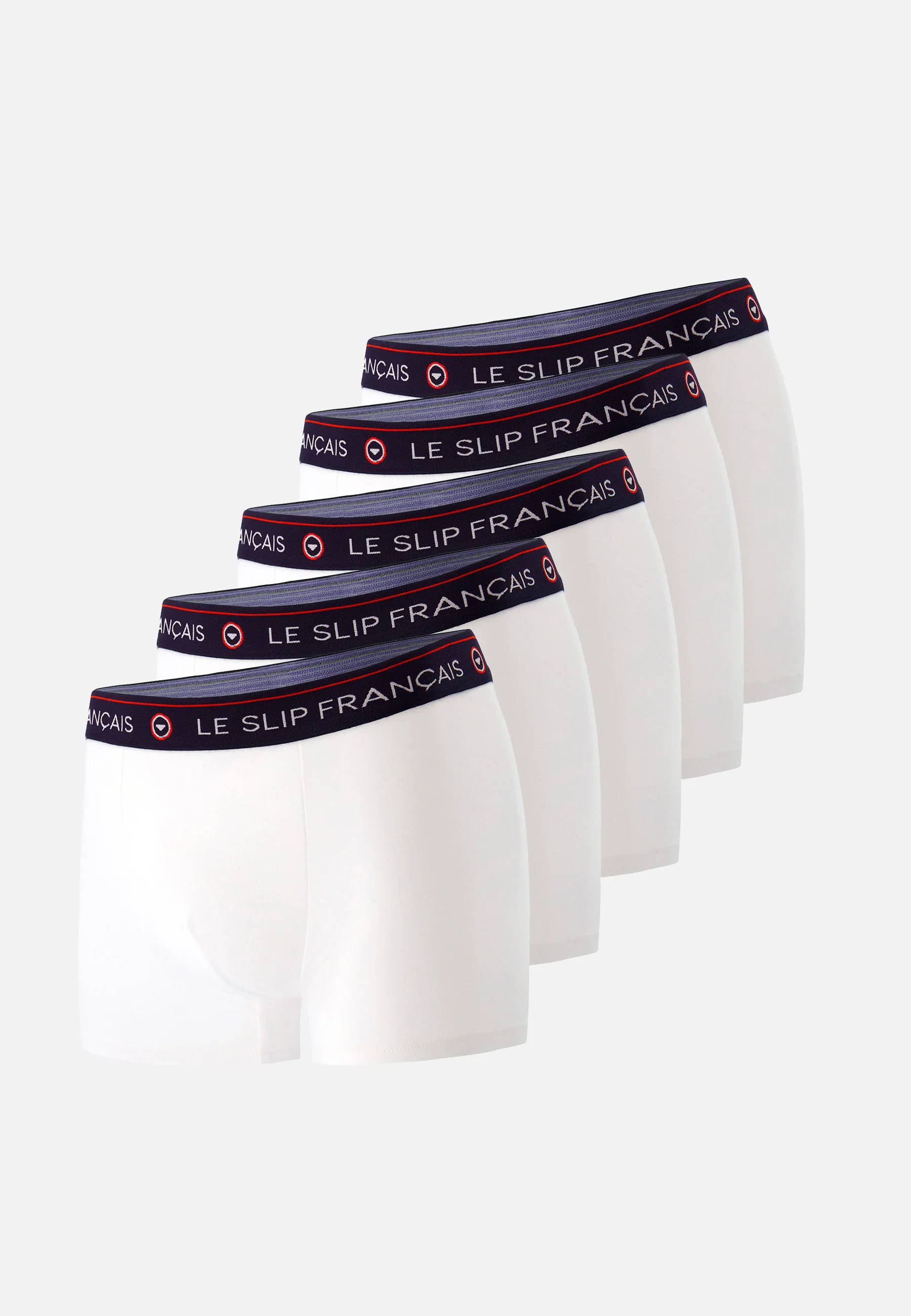 Cinquo de boxers en coton-Pack Cinquo Boxer Redoutable Blanc