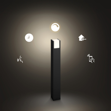 Philips Hue outdoor tuinpaal Fuzo zwart