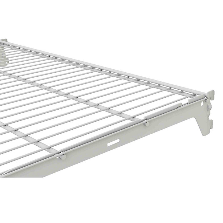 Tablette filaire murale en acier blanc L. 66 x P. 40 cm