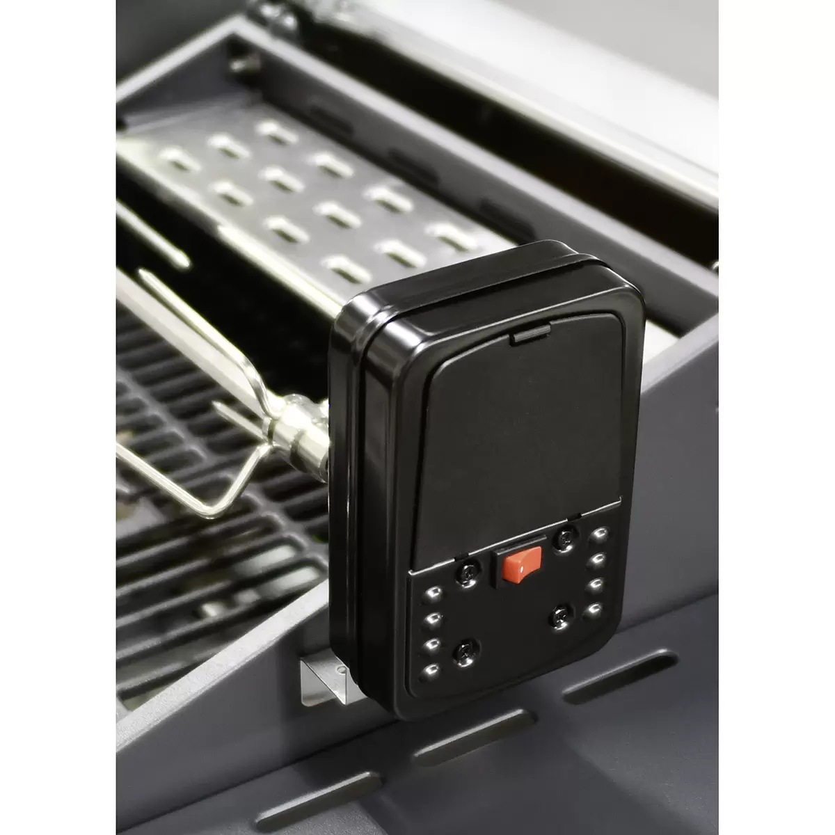 Drehspiess mit Batteriemotor BBQ Dragon Silber
