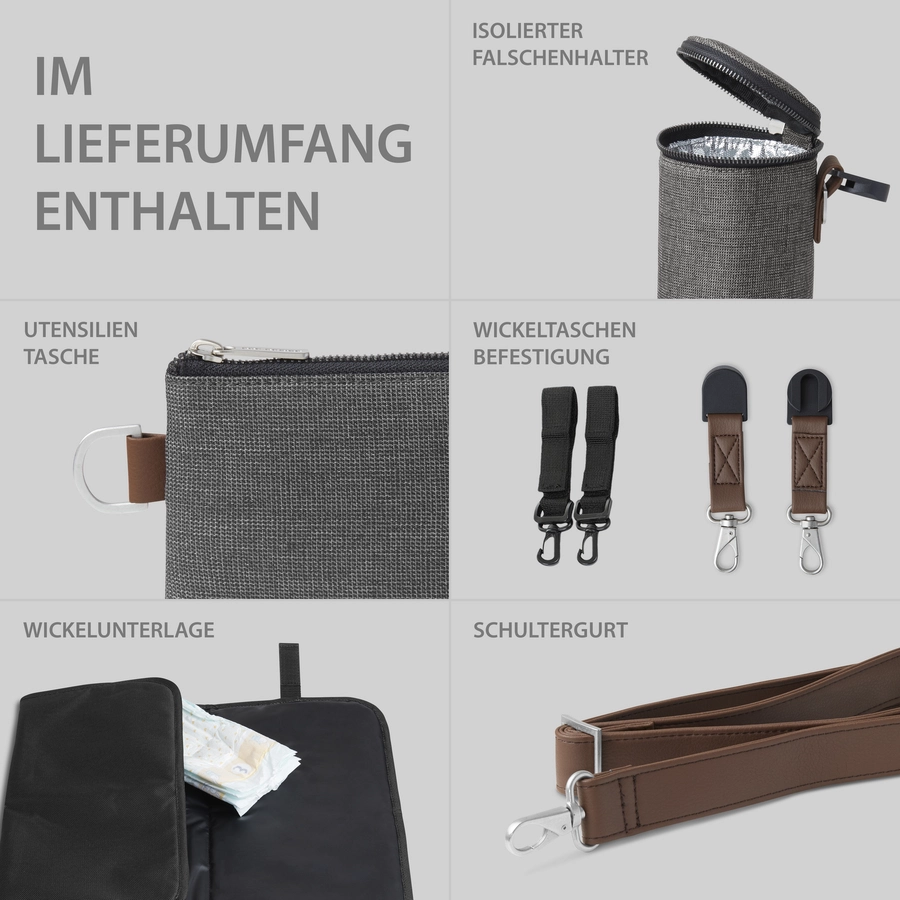 ABC DESIGN Wickeltasche Royal Asphalt Diamond Edition Kollektion 2024