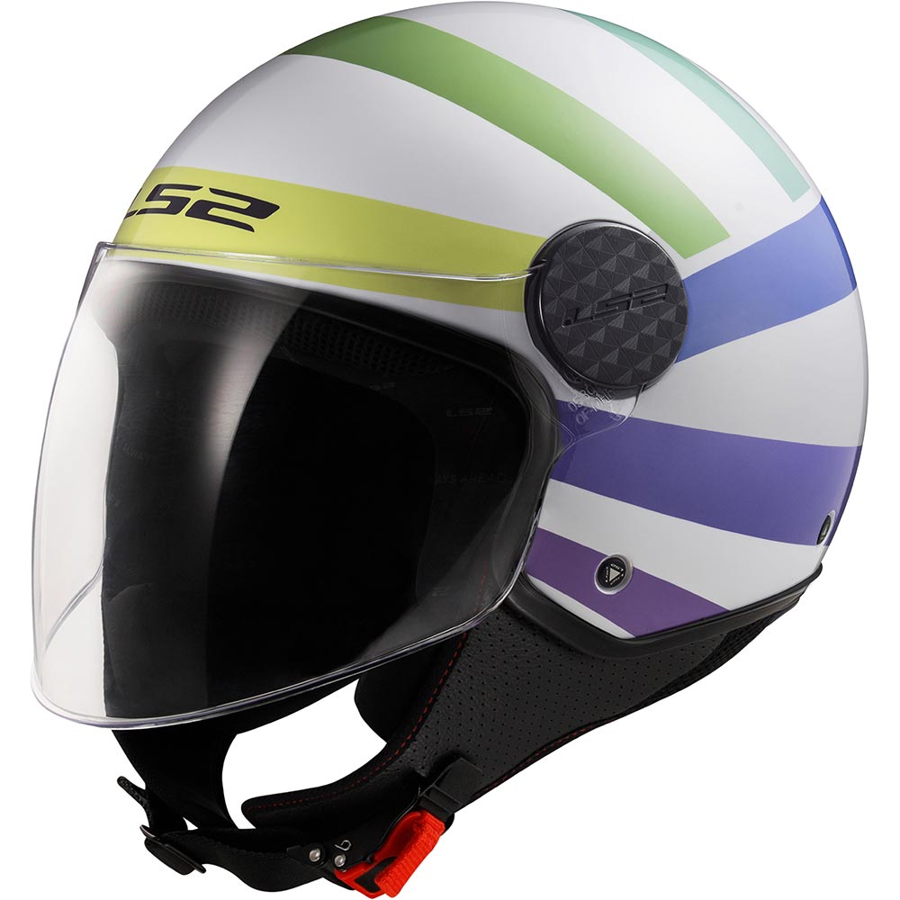 LS2 - Casque OF558 Sphere Lux II Swirl Blanc / Bleu / Vert / Brillant