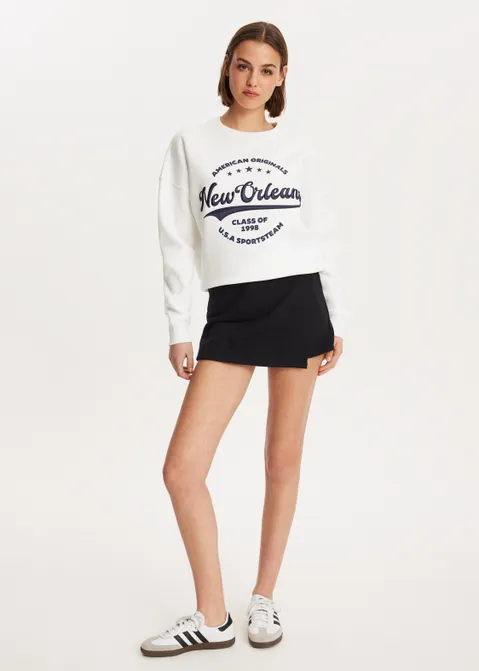 Varsity sweater off-white (WIT.O)