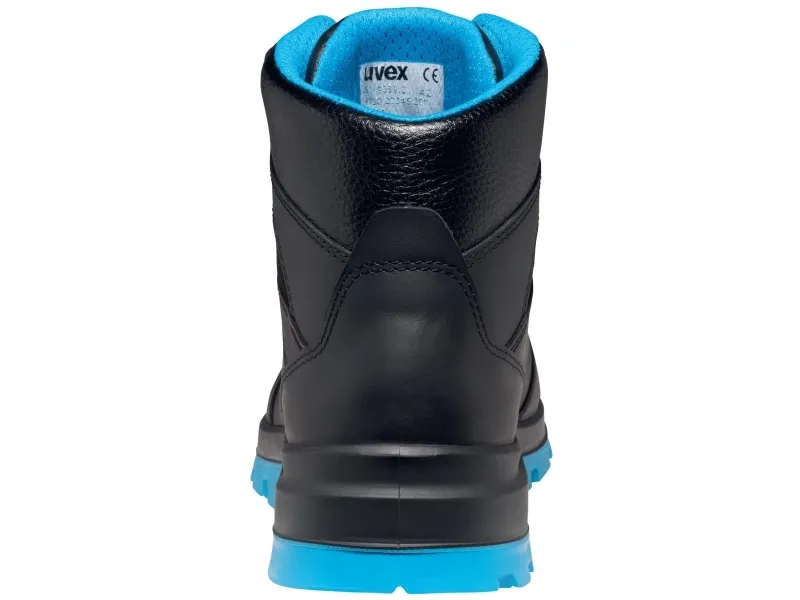 Uvex xenova BOA S1P, Unisex, Voksen, Sikkerhedsstøvler, Sort, Blå, ESD, S1P, Hurtig luk snørebånd