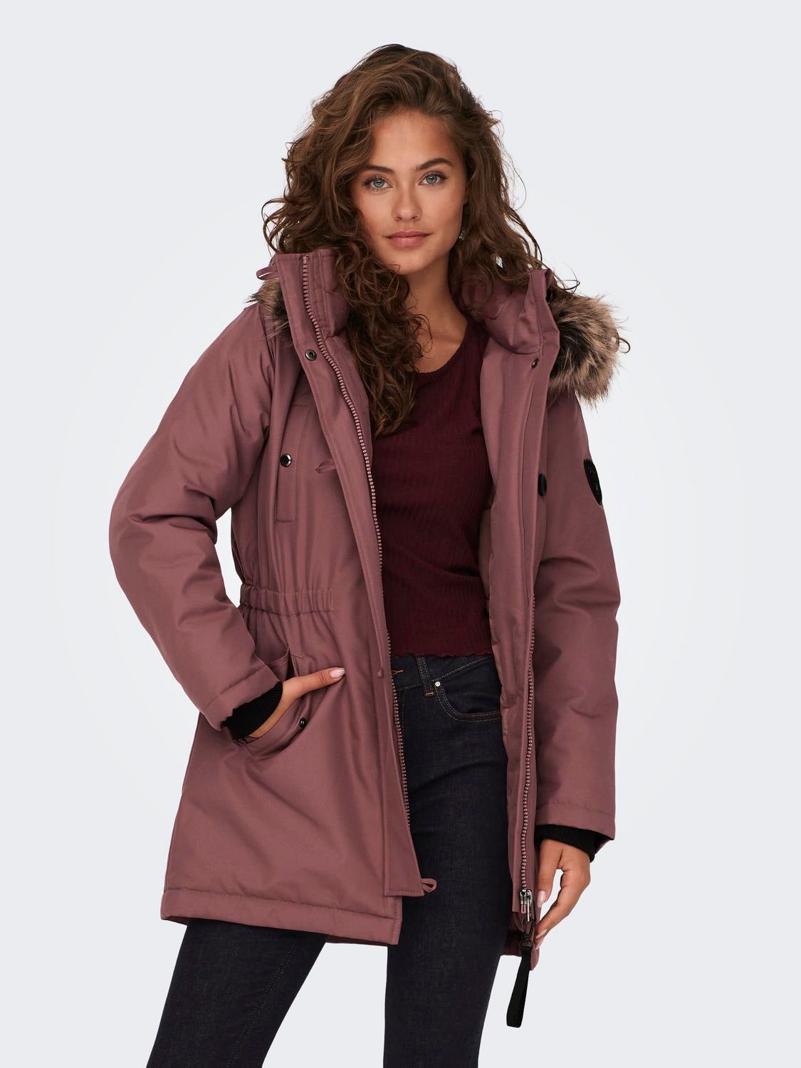 ONLIRIS Langer Parka Rose Brown