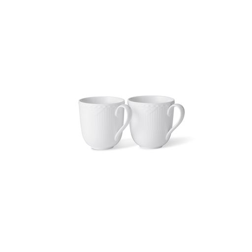 Royal Copenhagen Hvid Halvblonde 2-pak Krus, 37 cl