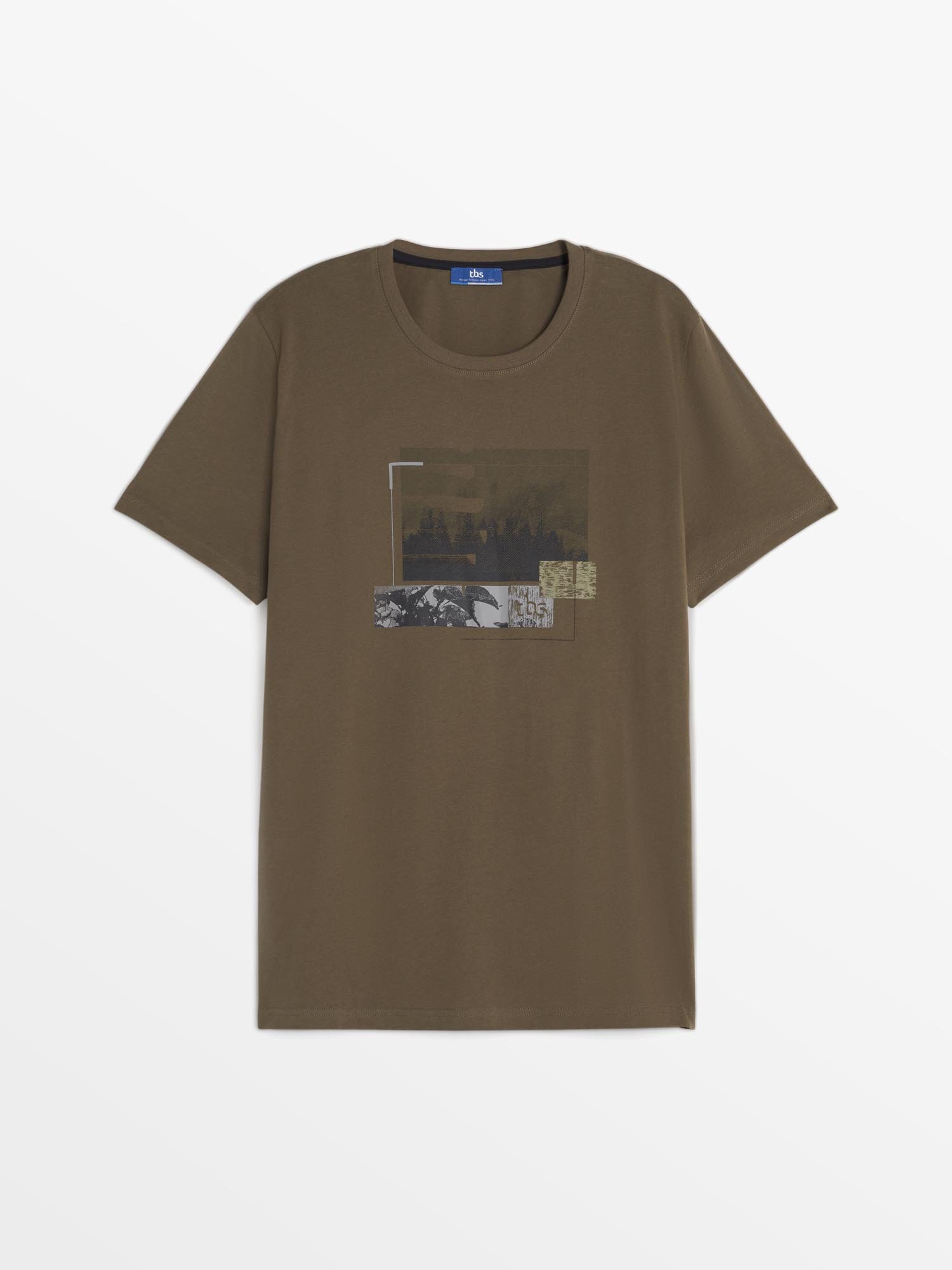 Tee Shirt Homme Manches Courtes Kaki