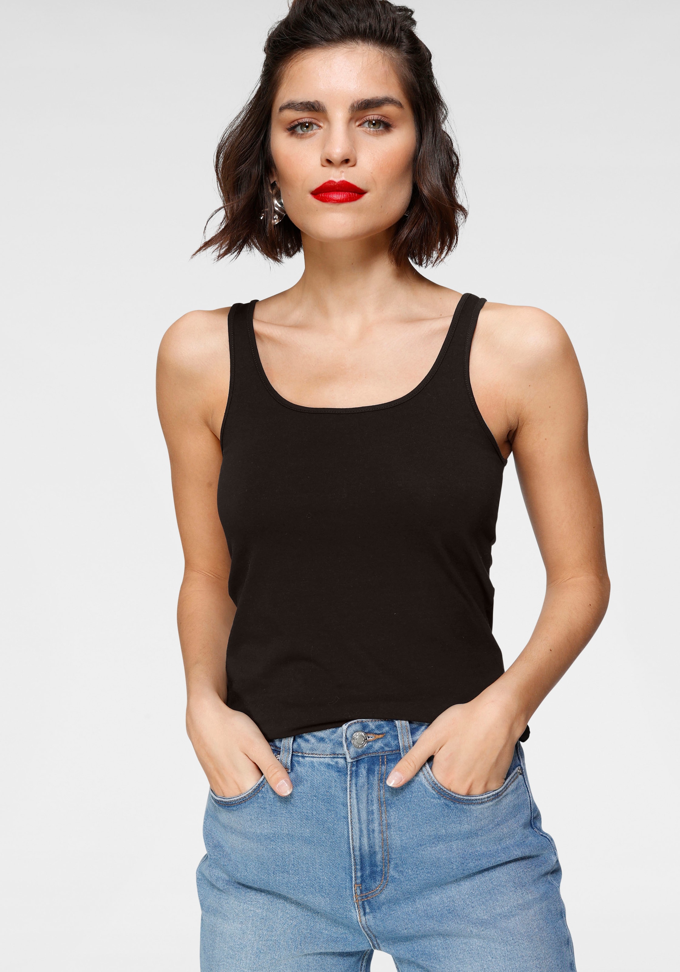 Tamaris Tanktop , aus Baumwollmischung - im Set