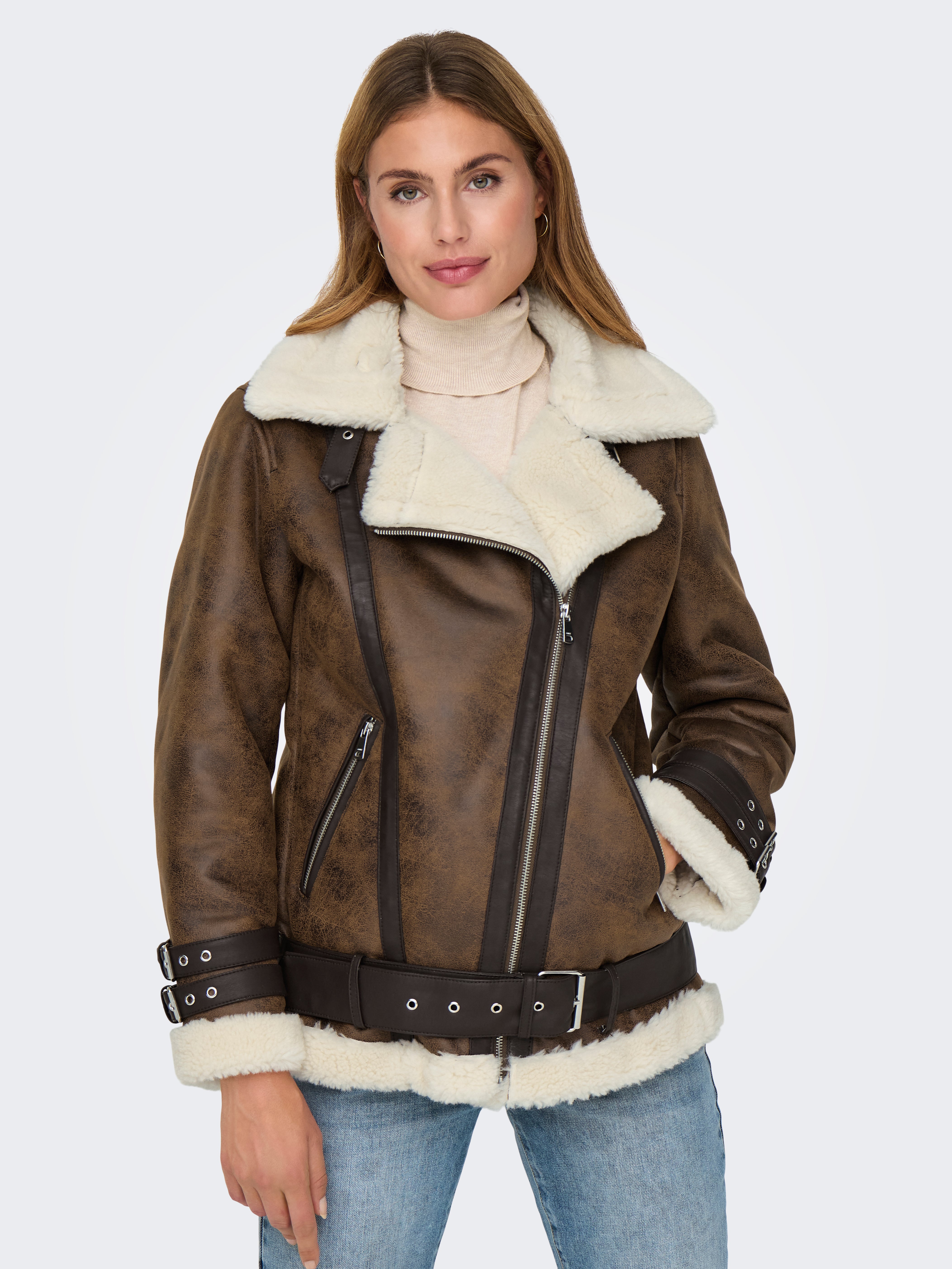 ONLOLYMPIA Kunstlederjacke Chocolate Chip
