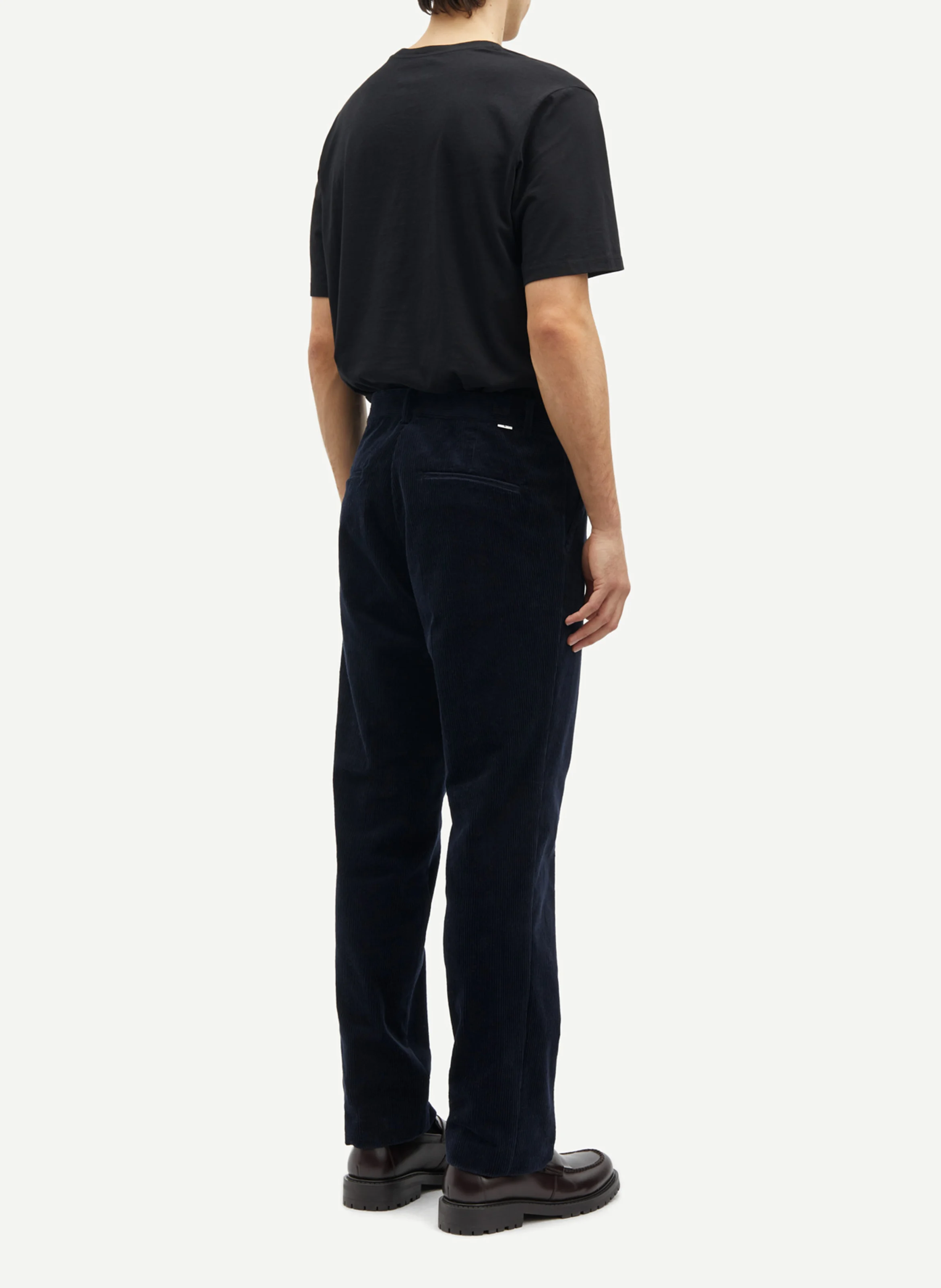 FELIX - Pantalon droit en velours de coton bio | Bleu