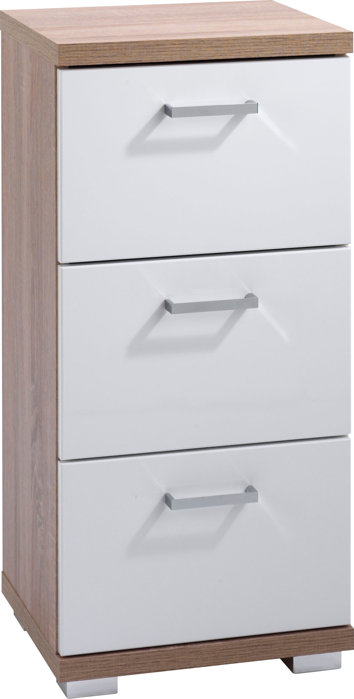 byLIVING Badkommode »Nebraska« Breite 35 cm, Badezimmerschrank mit Metallgriffen, 3 Schubladen