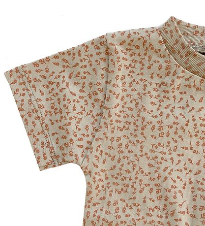 Gro T-Shirt - Norr - Light Grey Green m. Blumen