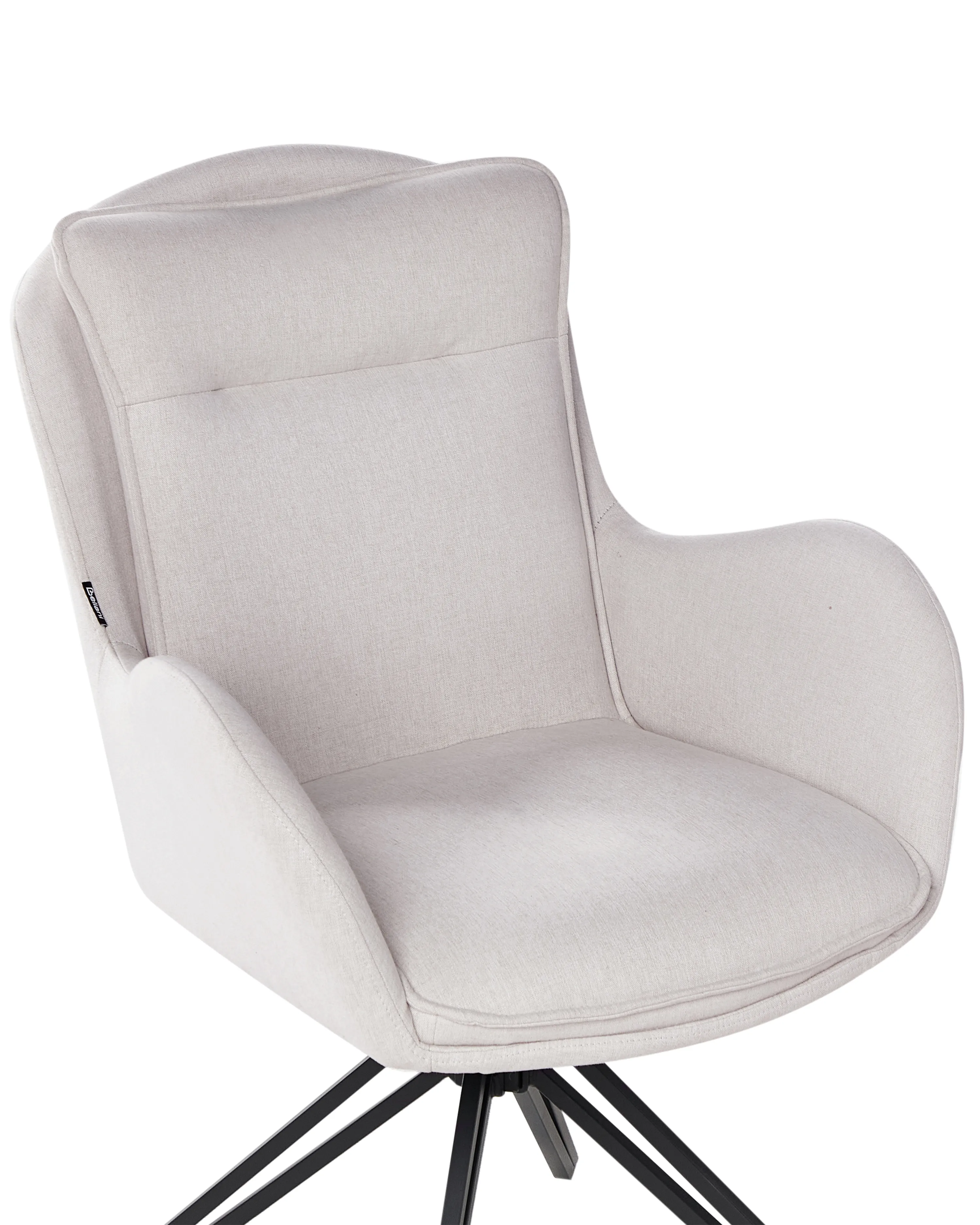 Set van 2 eetkamerstoelen draaibaar AVELAR Lichtbeige