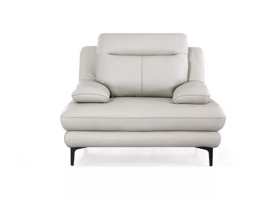 Fauteuil cuir Design avec dossier avance-recul LYA Beige