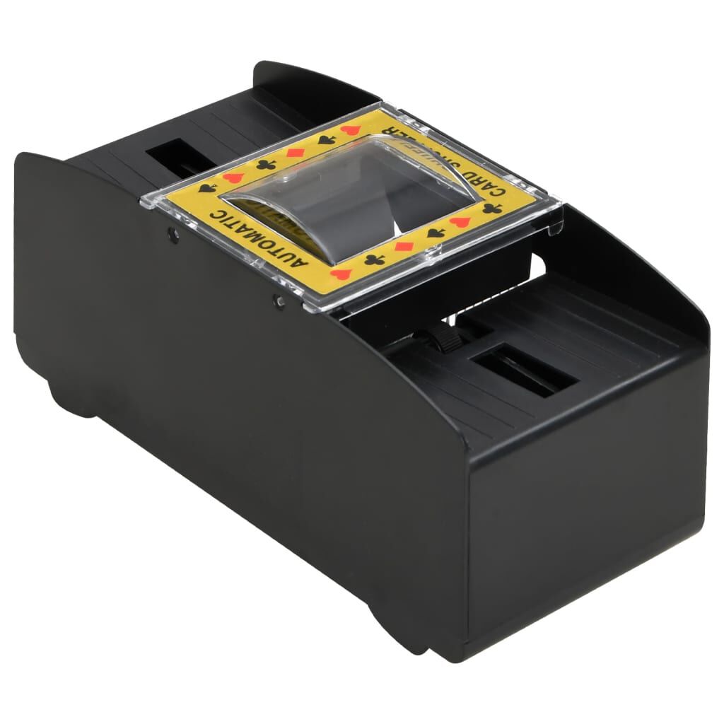 vidaXL Automatische kaartenschudmachine, zwart, voor 2 decks