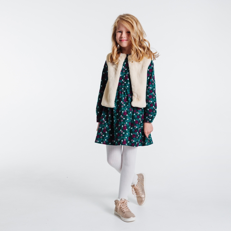 Boléro en fausse fourrure blanc fille