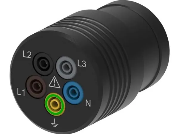 Schützinger SA 8696 Måleadapter CEE-stik - Bøsning 4 mm Sort