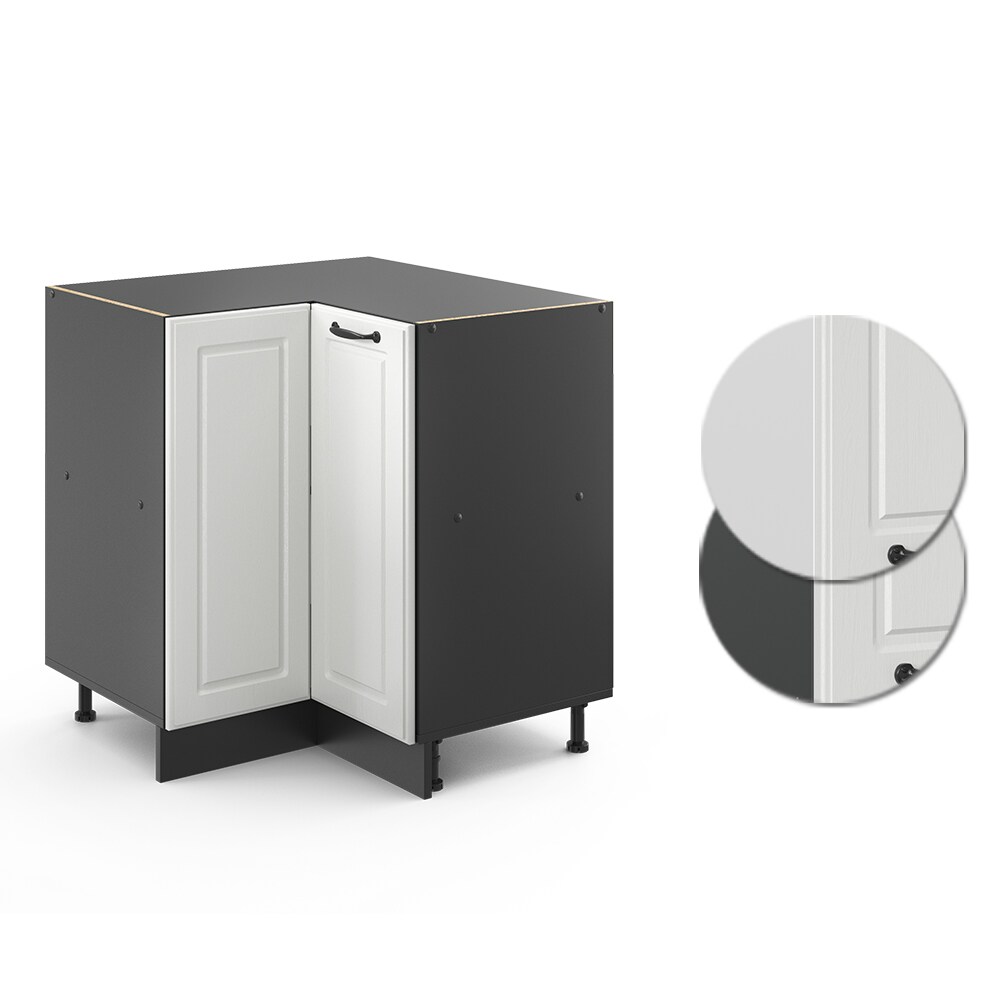 Vicco Eckunterschrank 87 cm Anthrazit Küchenschrank Unterschrank Küchenzeile R-Line